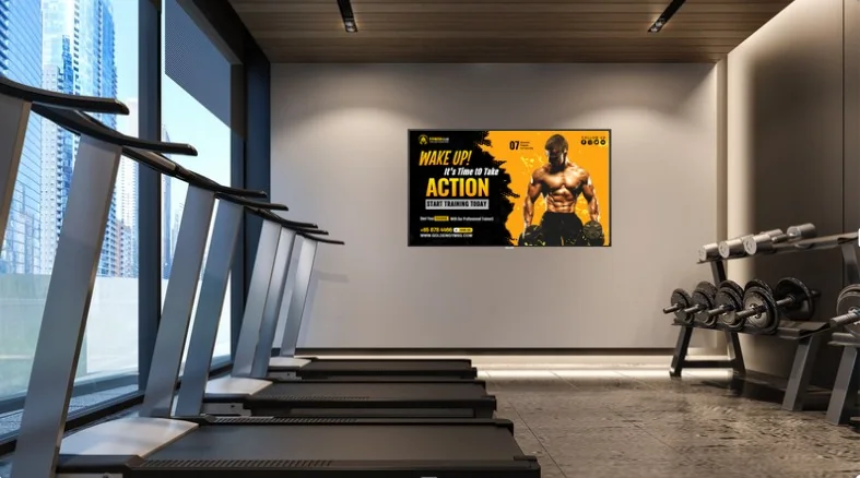 Digital display in a gym